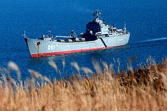 БДК «Николай Вилков» уничтожил «подводных диверсантов» на учениях